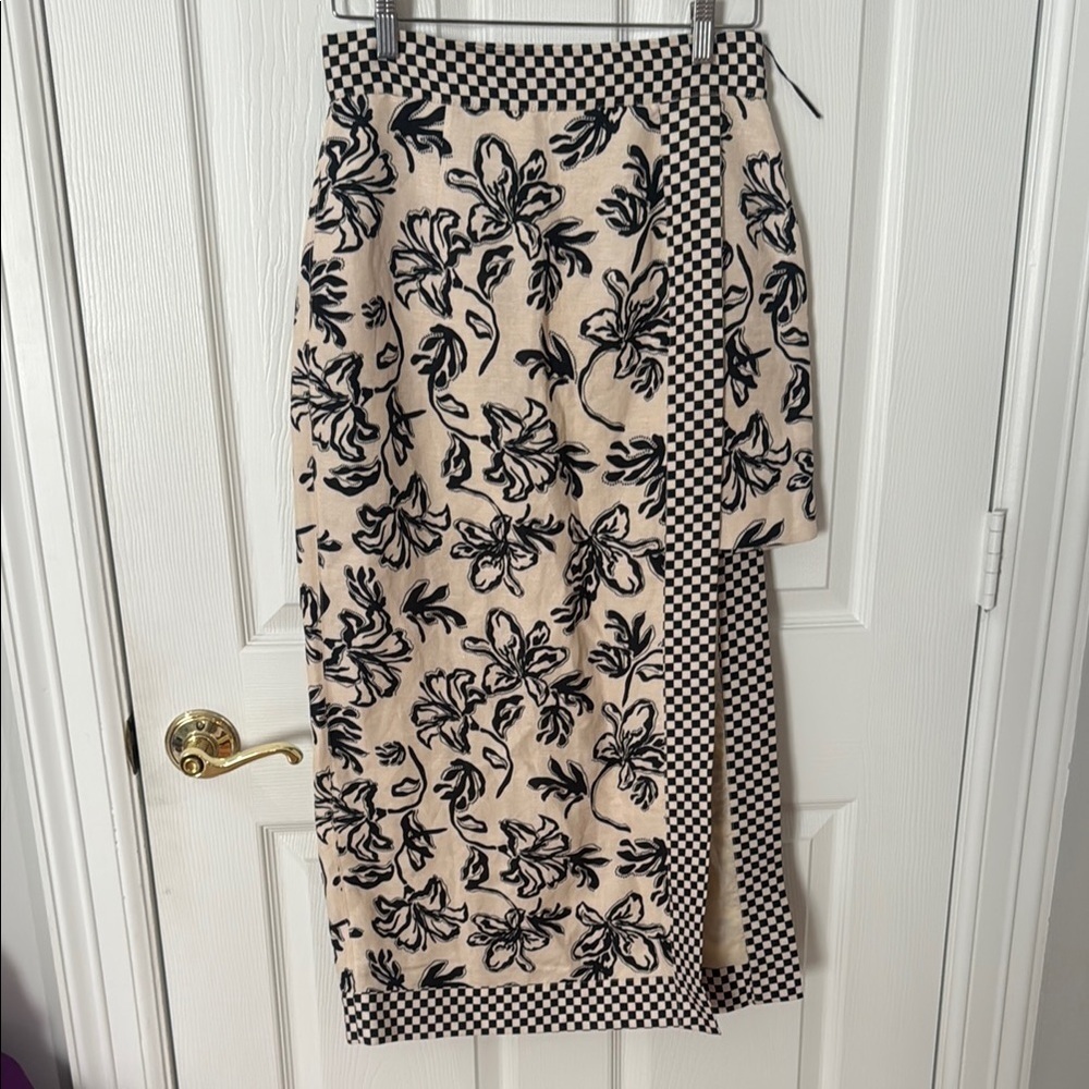 C/MEO Collective Black Midi Wrap Skirt size medium